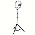 Trade Shop Traesio-led Ring Light Con Treppiedi Lampada Anulare Per Selfie Streaming Dal Vivo -