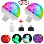 Trade Shop Traesio-set 2 Luci Magiche Magic Balls Led Usb Smartphone Discoteca Party Led8272 -