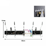 Trade Shop Traesio-appendiabiti Da Parete Metallo 10 Posti Ganci Appendini Muro Giacche 21553 -