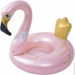 Trade Shop Traesio-ciambella Salvagente Cavalcabile Fenicottero Rosa Bambini 115cm Mare Piscina -