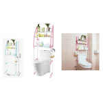 Trade Shop Traesio-organizer Mensole Scaffale Sopra Water Wc Gabinetto Bagno Salvaspazio -