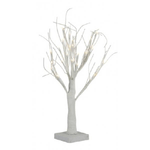 Trade Shop Traesio-albero Decorativo Luminoso 45 Cm Per Interni 24 Led Ecologico A Batteria Bianco -