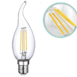 Trade Shop Traesio-lampada Led Lampadina 4w E14 Bianco Freddo Fiamma Colpo Di Vento Filamento -