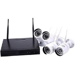 Trade Shop Traesio-kit Videosorveglianza Hd Nvr Wifi A 4 Canali Con 4 Telecamere Incluse Ahd 1,3 Mp -