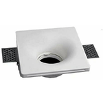 Trade Shop Traesio-portafaretto Incasso Gesso Scomparsa Quadrato Cono 125x125 Supporto Faretti Gs05 -