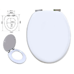 Cleafe-copriwater Coprivaso Wc In Mdf Universale Bianco 45x49cm Cerniere Acciaio 69008 -