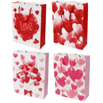 Trade Shop Traesio-set 6 Buste Da Regalo Per San Valentino Cuori 18x23x8.5cm 71091 Modelli Assortiti -