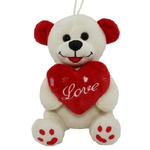 Trade Shop Traesio-orso Peluche Orsetto Con Cuore Scritta Love 16cm Laccio Idea San Valentino 94879 -