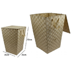 Cleafe-cesto Cestino Portatutto Portaoggetti Bagno Casa Coperchio 35 X 52cm 79105 Beige -