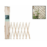 Trade Shop Traesio-traliccio Legno Rete Estensibile Piante Rampicanti Staccionata 100x200 Cm 206429 -