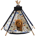 Trade Shop Traesio-tenda Per Cani Gatti Rimovibile Lavabile Con Morbido Cuscino In Tela 60x60x90cm -