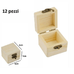 Trade Shop Traesio-set 12 Scatoline In Legno Portagioie Scatola Cofanetto Quadrate 74001a Ly-613279 -