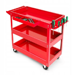 Trade Shop Traesio-carrello Per Attrezzi Da Officina Portautensili 3 Ripiani Con 4 Ruote 89824 -