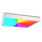 Trade Shop Traesio-plafoniera Led 94w Luce Rgb+3000k Rgbw 24v Cromoterapia Lampada Soffitto 62x62cm -