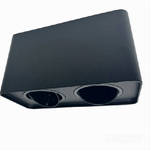 Trade Shop Traesio-porta Faretto Doppio Orientabile Da Soffitto Nero Per Faretto Gu10 Gu5.3 P34-n2 -