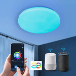 Trade Shop Traesio-plafoniera Led Smart 20w Rgb Cct Wifi Intelligente Dimmerabile Smartphone Alexa Google -