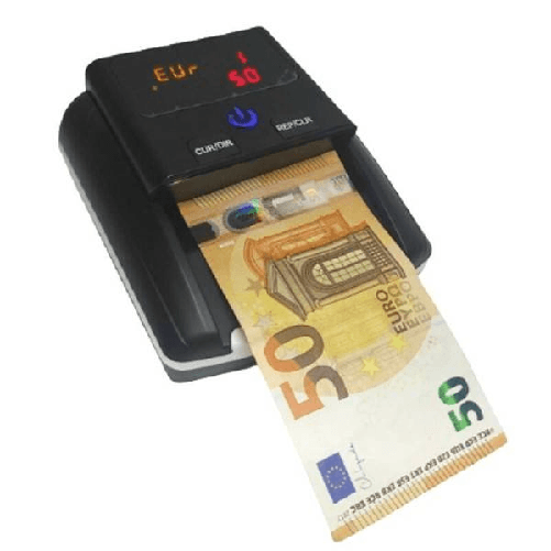 Trade Shop Traesio-rilevatore Conta Banconote False Verifica Soldi Falsi Nero Con Batteria Al Litio -