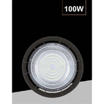 Trade Shop Traesio-faretto Led Ufo Lampada A Sospensione 100 Watt Ip65 Luce Naturale 4000k He-100w -