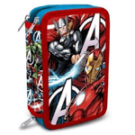 Trade Shop Traesio-astuccio Avengers 3 Zip Triplo Scomparto Accessoriato Completo Scuola Bambino -