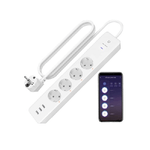 Trade Shop Traesio-ciabatta Multipresa Smart Intelligente Wifi Con 4 Prese Ac 3 Porte Usb M3su411-eu -