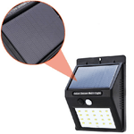 Trade Shop Traesio-faretto Faro 20 Led Con Pannello Solare Sensore Di Movimento E Crepuscolare -