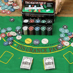 Trade Shop Traesio-set Cofanetto Poker Texas Holdem Fiches Chips Professionale Scatola Di Latta -