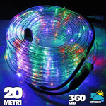 Trade Shop Traesio-tubo Luminoso A Led 360 Luci Multicolor 20 Metri Per Uso Esterno + Controller -