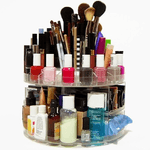 Trade Shop Traesio-organizer Espositore Cosmetici Make Up Trucco Girevole Rotante 360° Glam Caddy -