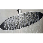 Trade Shop Traesio-soffione Doccia Rotondo Tondo 20 Cm Bagno Effetto Pioggia Sottile Cromato Shower -