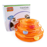 Trade Shop Traesio-gioco Per Gatti Interattivo Torre Circolare Con Sfere Palline Rotanti Gatto -