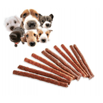 Trade Shop Traesio-x 10 Bastoncini Stick Di Carne Essiccata Cani Deliziosi Snacks Premio Animali -