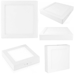 Trade Shop Traesio-plafoniera Faretto Led Quadrato Da Superficie Da 18w Luce Bianco Freddo -