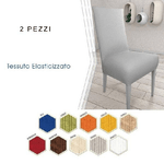 Trade Shop Traesio-2 Pz Coprisedia In Tessuto Elasticizzato Copri Schienale Vari Colori Lavabile -