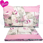 Trade Shop Traesio-completo Da Letto Lenzuola In Flanella Effetto 3d Con Federe Copri Cuscini Rose -