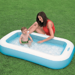 Trade Shop Traesio-piscina Gonfiabile Per Bambini Baby Rettangolare 166 X 100 X 28 Cm Giardino -