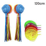 Trade Shop Traesio-retino Rete Pesca Farfalle 120cm Con Bastone Bambù Colorato Gioco Bambini 614464 -
