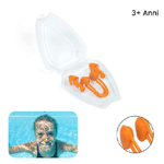 Trade Shop Traesio-set Tappi Orecchie + Clip Naso Con Astuccio Per Nuoto 2 Colori Assortiti 26032 -