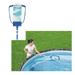 Trade Shop Traesio-retino Set Per Piscina Fuori Terra Aquascoop Skimmer Con Asta Estendibile 58635 -