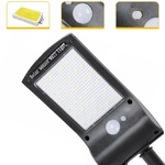 Trade Shop Traesio-lampione Stradale Pannello Energia Solare Faro Fotovoltaico Esterno 36 Led Luce -