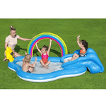 Trade Shop Traesio-piscina Per Bambini Arcobaleno 2 Anni+ Gonfiabile 257x145x91cm Con Scivolo 53092 -