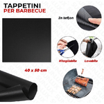 Trade Shop Traesio-set 6 Pz Tappetini In Teflon Per Griglia Barbecue 40x50cm Riutilizzabili 7823805 -