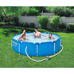 Trade Shop Traesio-piscina Fuori Terra Steel Pro 305x76cm Set Rotonda Con Pompa Di Filtraggio 56679 -