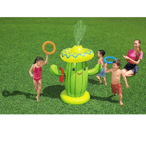 Trade Shop Traesio-gioco Spruzza Acqua A Forma Di Cactus Per Bambini 2 Anni+ 105x60 Cm Estate 52381 -