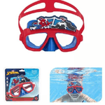 Trade Shop Traesio-maschera Subacquea Spiderman Per Bambini Regolabili Nuoto Piscina Mare Estate 3+ -