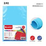 Trade Shop Traesio-12pz Fogli In Gomma Eva Colore Azzurro Materiale Alta Qualità 40x60cm Spess 2mm -