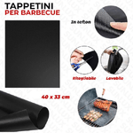 Trade Shop Traesio-set 6pz Tappetini In Teflon Per Griglia Barbecue 40x33 Cm Riutilizzabili 7823804 -