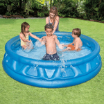 Trade Shop Traesio-piscina Gonfiabile Triangoli Soft Blu 188 X 46 Cm 790 Lt Bambini Estate 58431 -