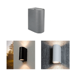 Trade Shop Traesio-applique Da Esterno Cilindro Up&down Lampada Da Parete Giardino 2xgu10 Ip65 Es14 -