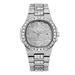 Trade Shop Traesio-orologio Polso Donna Acciaio Moda Brillantini Strass Calendario Analogico Silver -