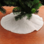 Trade Shop Traesio-tappeto Per Albero Di Natale Spugna Bianco Diametro 90cm Decorazioni Natalizie -